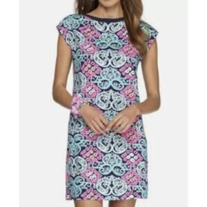 Lilly Pulitzer Women's Robyn Behind the Gate Print Short Sleeve Dress Women's Si